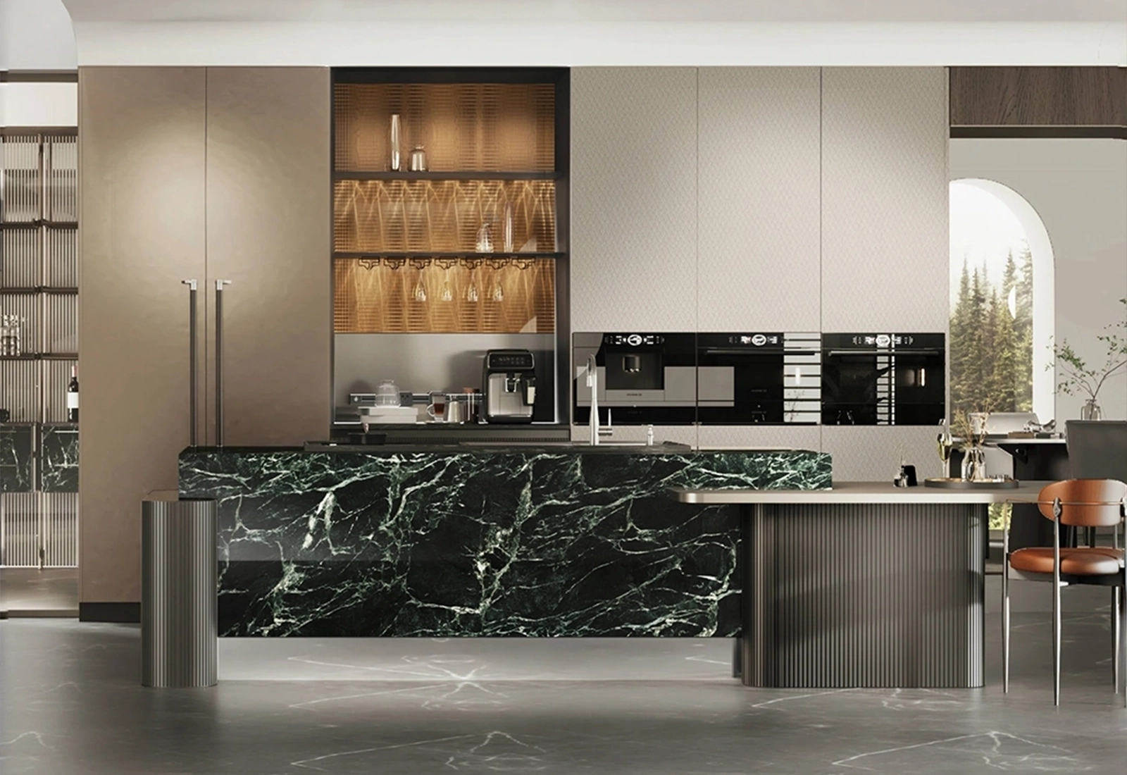 Blum soft-close hinge and Hettich drawer system on display